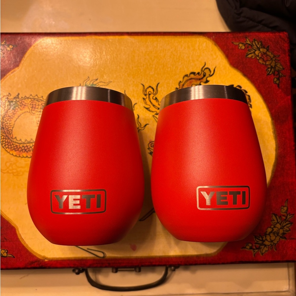 Yeti Rambler 10oz red pair of two